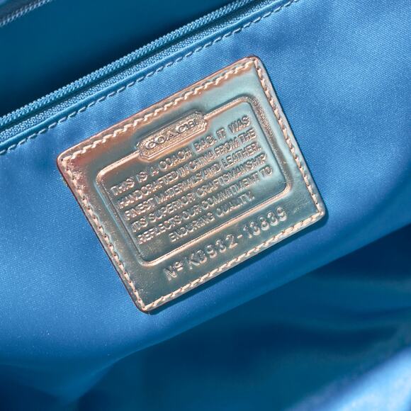 Coach Poppy Signature C Glam Tote Bag Purse Multicolor - Picture 12 of 13